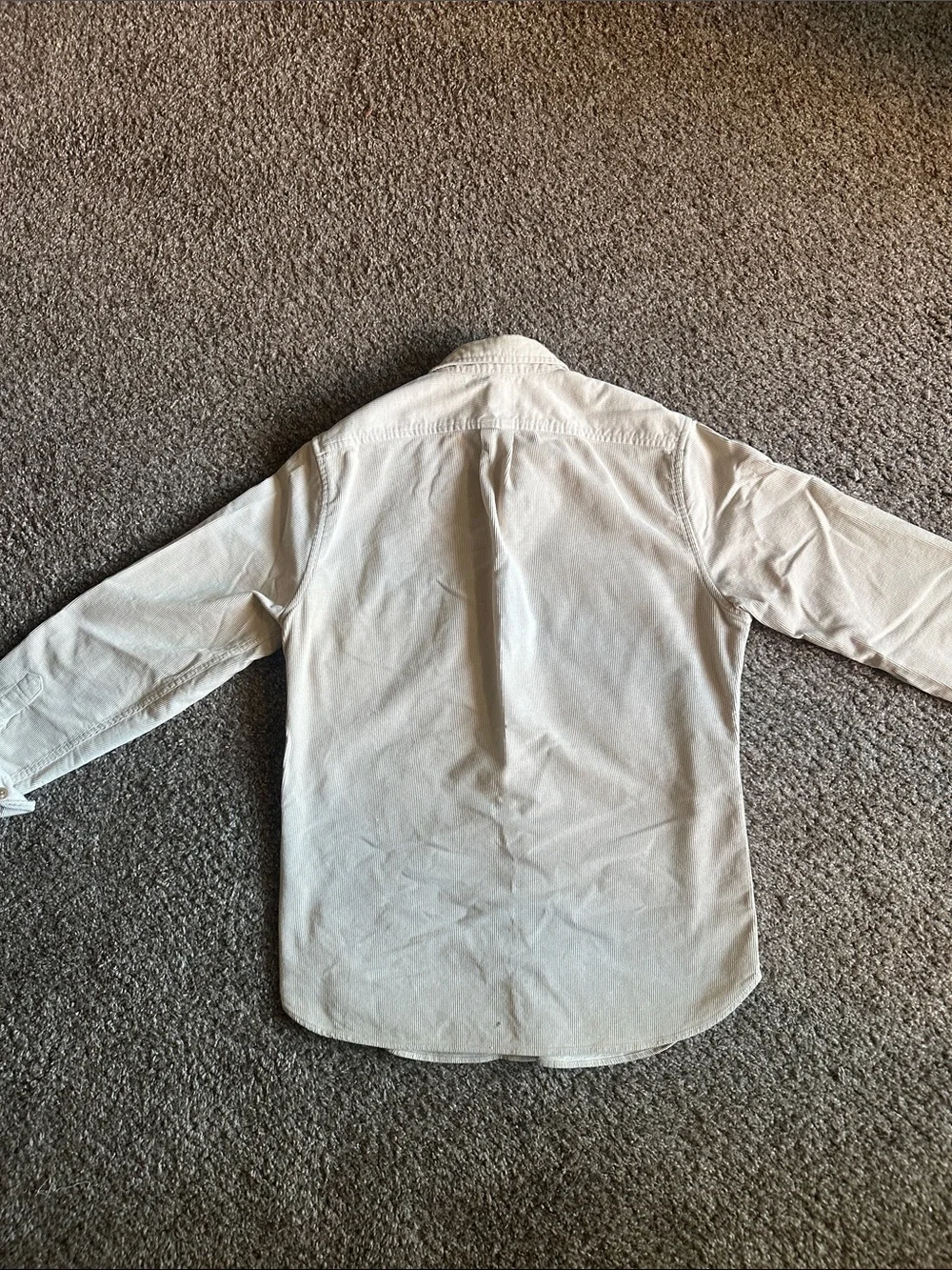 J. Crew Classic Corduroy Shirt Jacket in Light Cream